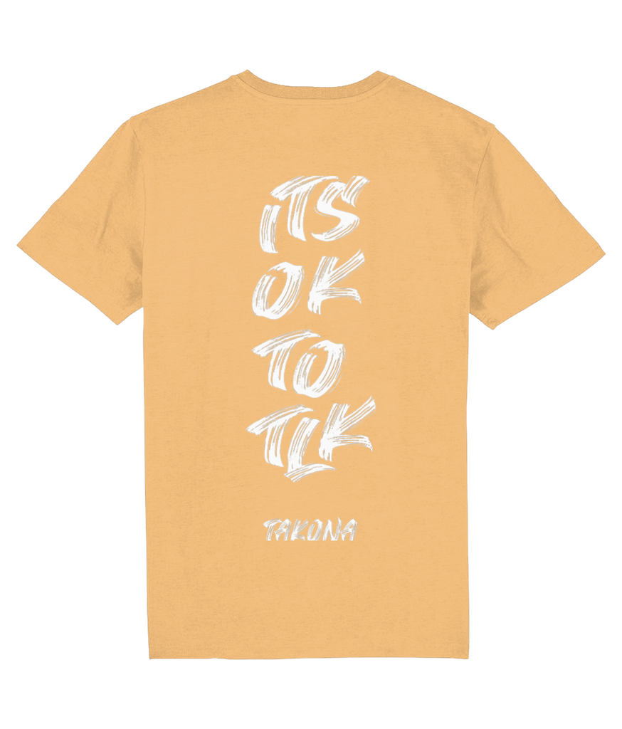 It’s Ok To Tlk paint style tee.