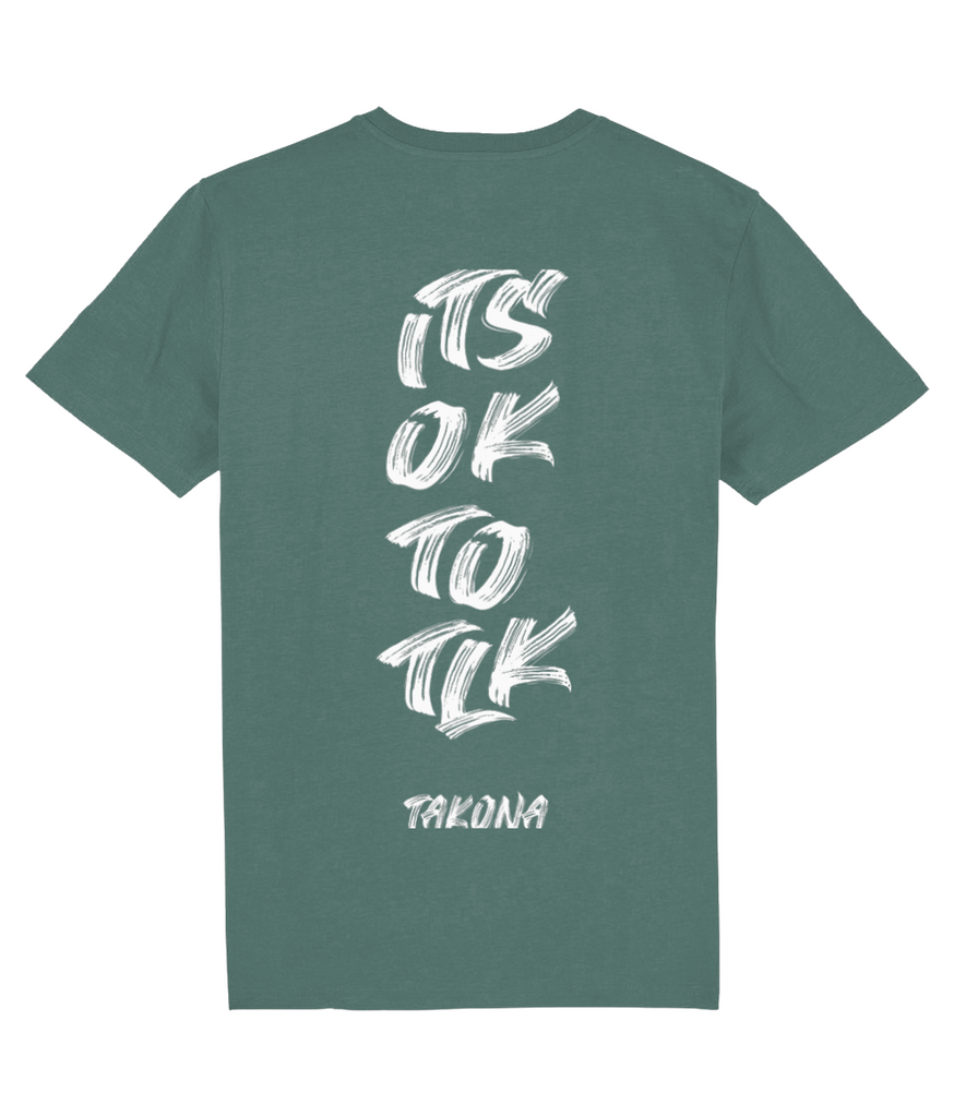 It’s Ok To Tlk paint style tee.