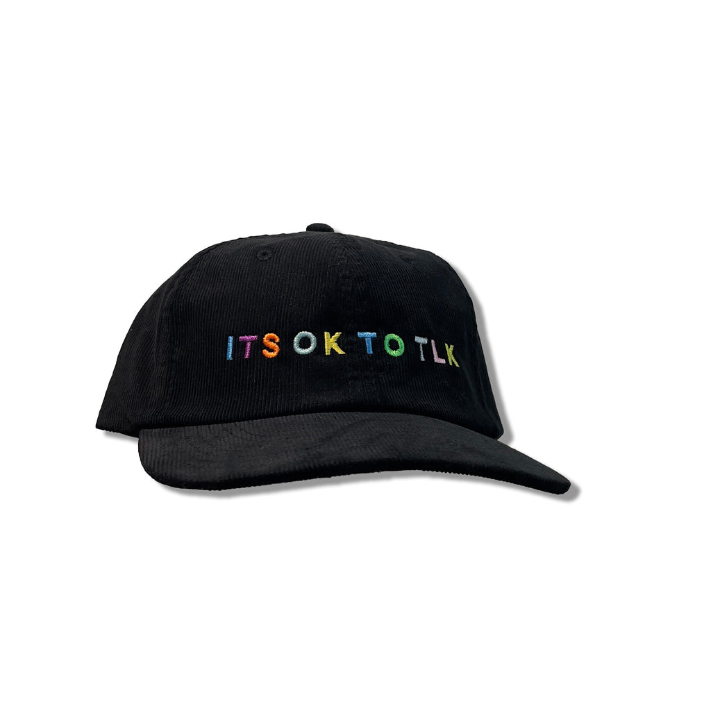 ITS OK TO TLK Rainbow Embroidered Corduroy Baseball Cap