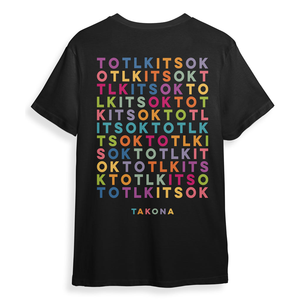 Its Ok To Tlk Rainbow Grid Tee