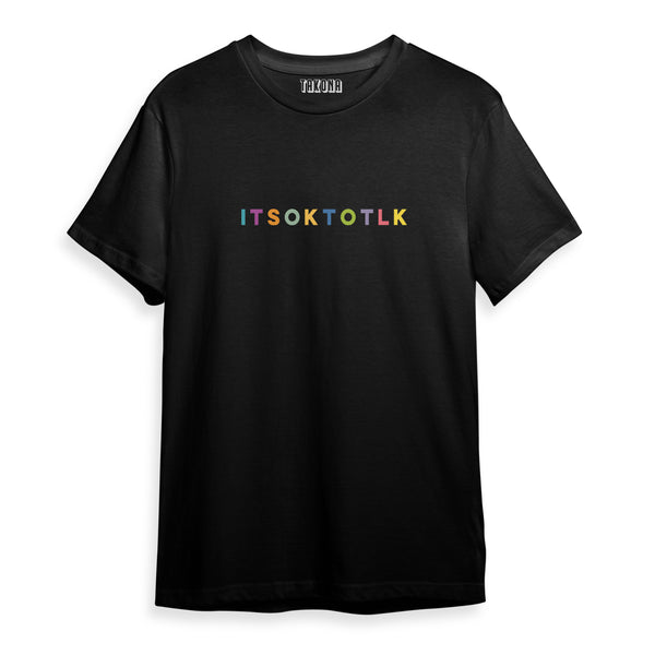 Its Ok To Tlk Rainbow Grid Tee