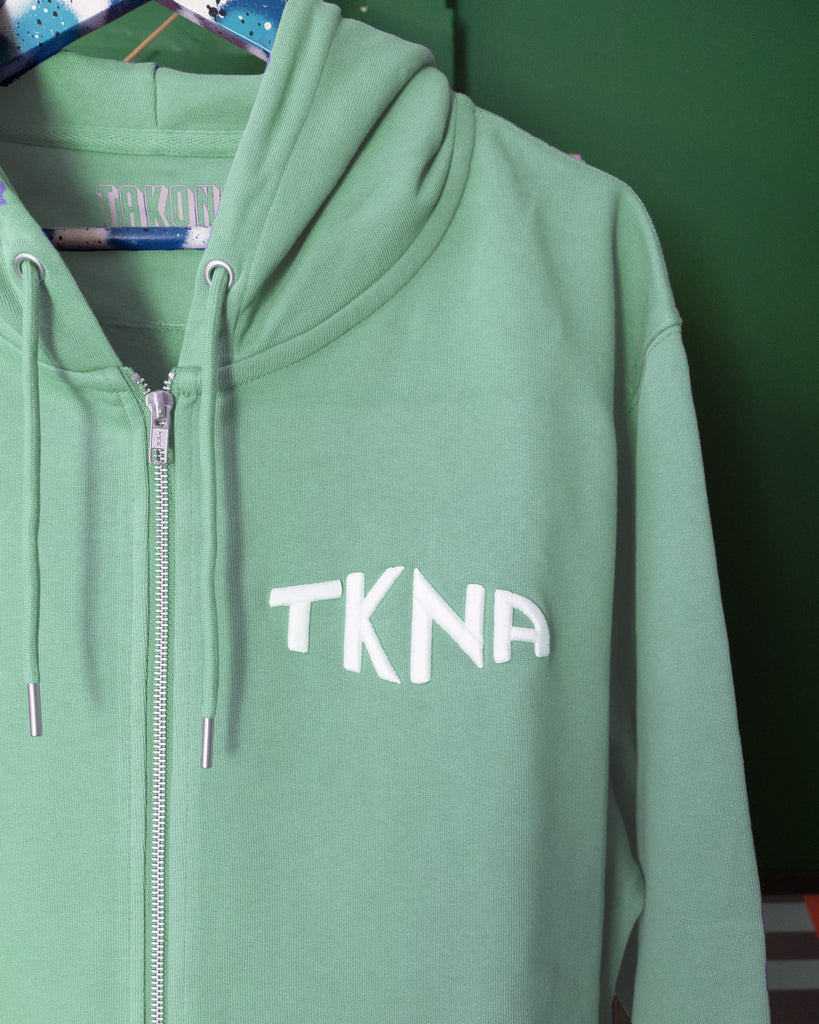 TKNA 3D Embroidered Zip Down Hoodie