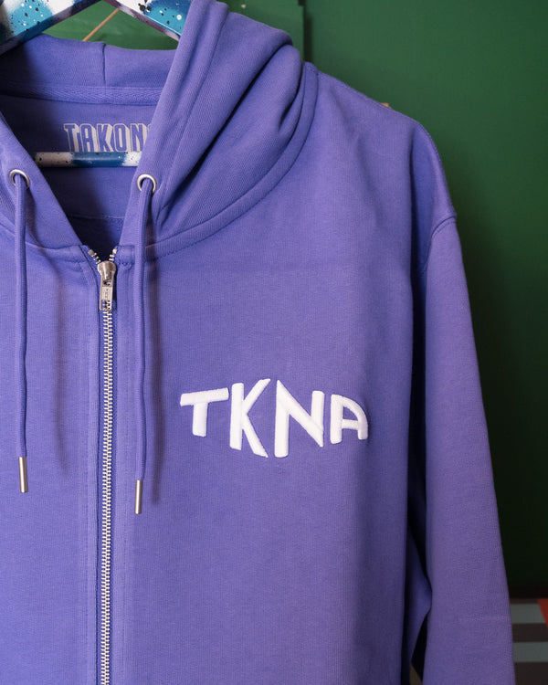 TKNA 3D Embroidered Zip Down Hoodie