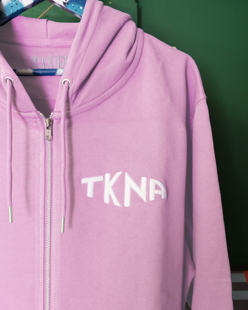 TKNA 3D Embroidered Zip Down Hoodie