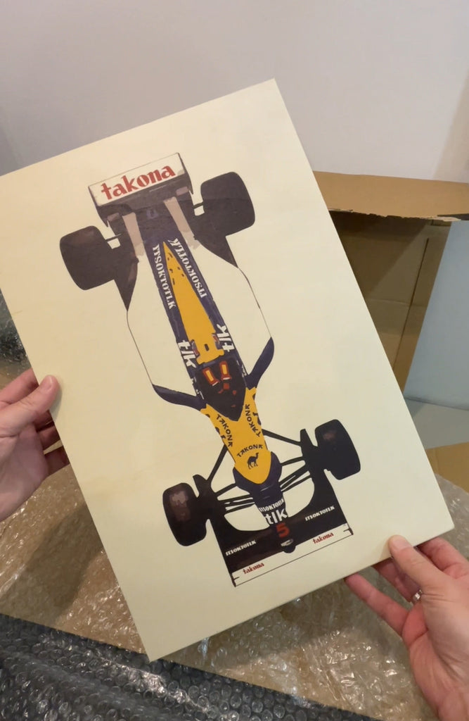 Red 5 Wooden Artwork