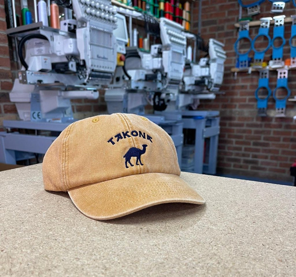 Camel Embroidered Baseball Cap
