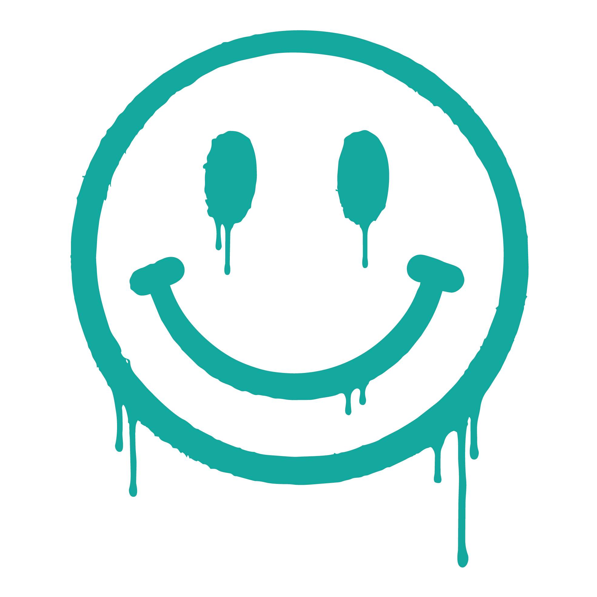 Happiest when driving Smiley Sticker