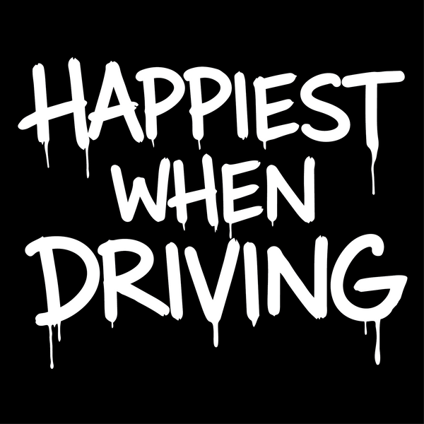 Happiest when driving Sticker