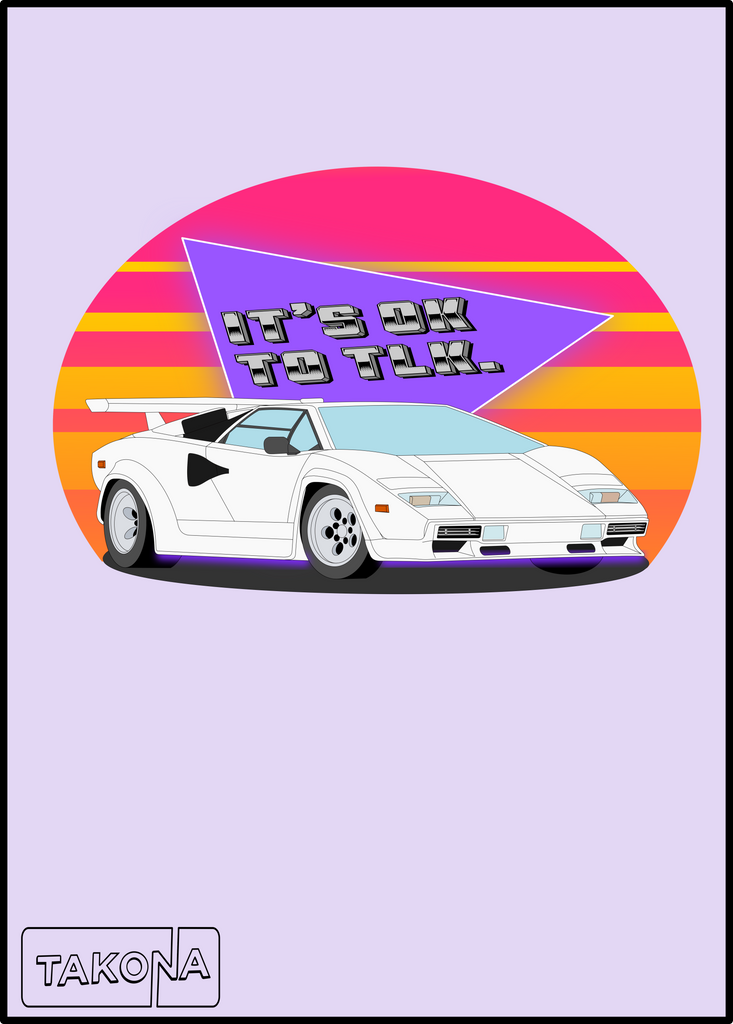 Takona 80's Passion Countach Art Print