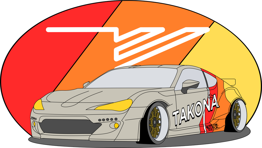 Widebody GT86 Art Print – Takona