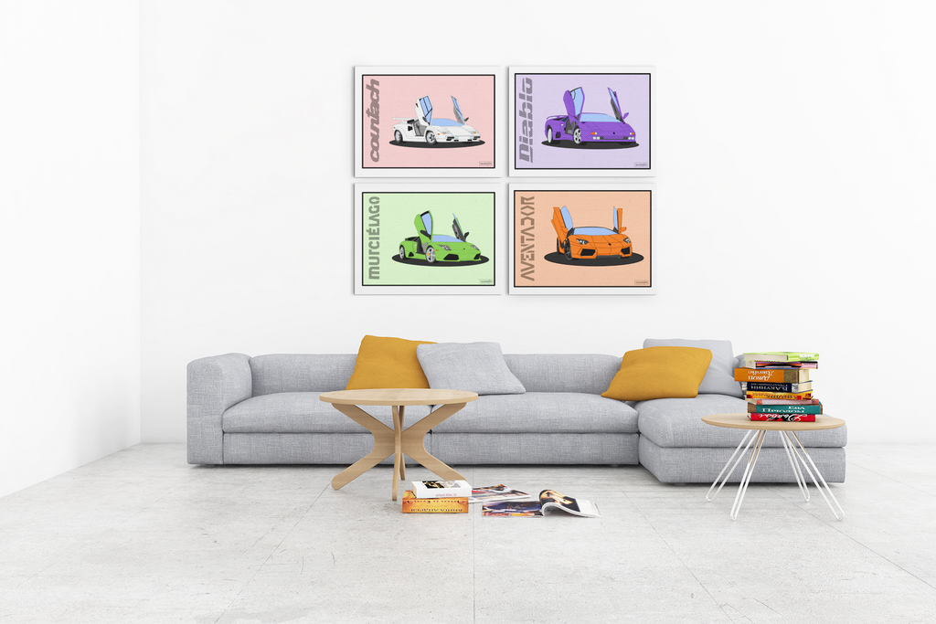 Takona Lamborghini Art Print Collection